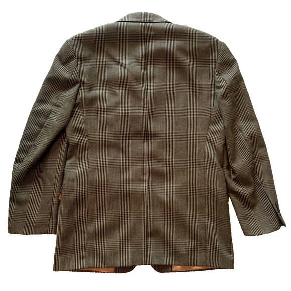 Vtg J Riggins Wool Blend Blazer Mens Size 40R Brown Tweed Sport Coat Suit Jacket - Picture 2 of 16